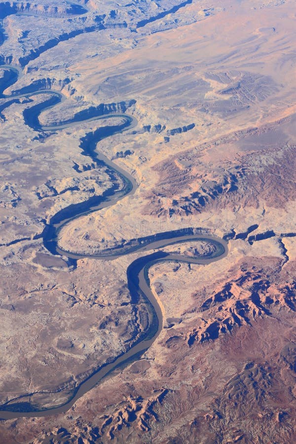 Aerial View Colorado River stock photography
