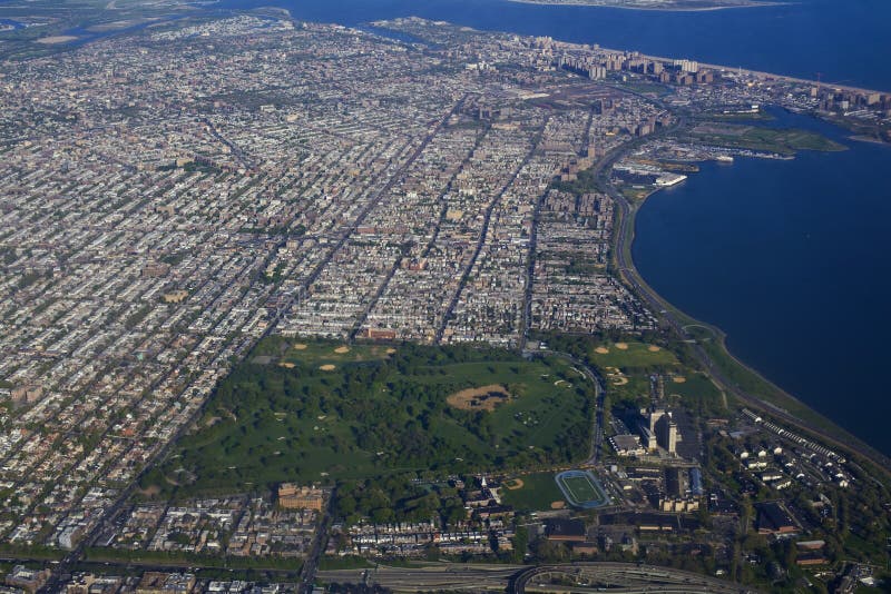 Aerial view of Coney Island New York