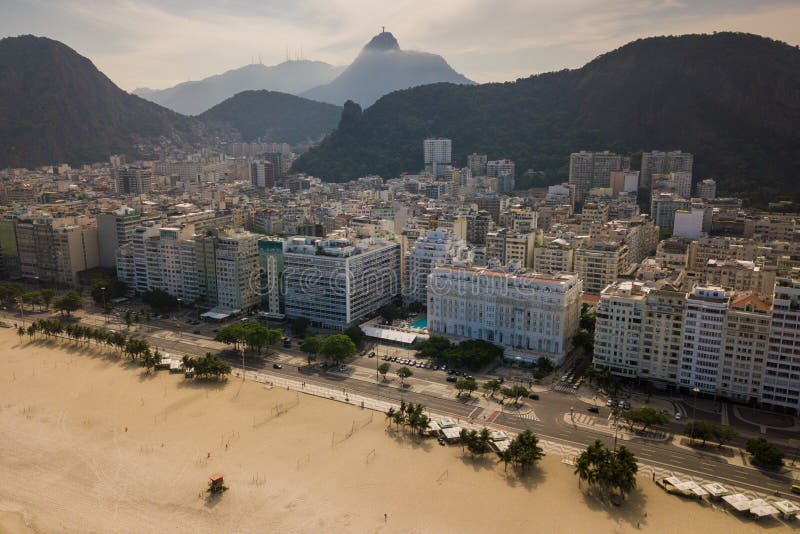 Aerial View of Ipanema and Leblon Beach Stock Photo - Image of beach ...