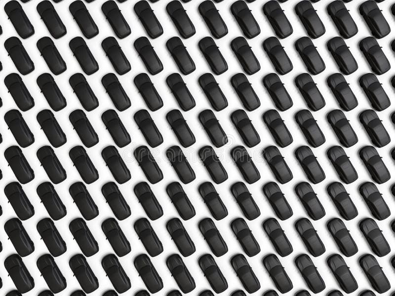 Aerial view of a crowded car parking vector illustration Aerial view of a crowded car parking vector illustration