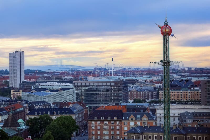 Aerial View of Copenhagen, Danmark Editorial Stock Image - Image of ...