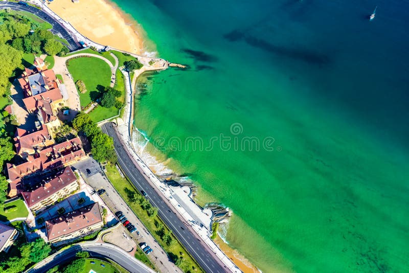 Aerial view of Donostia San Sebastian Basque country stock image Aerial view of Donostia San Sebastian Basque country stock image