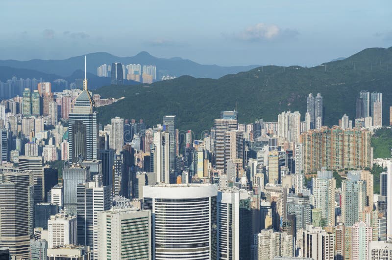 Skyline of Downtown of Hong Kong City Editorial Stock Photo - Image of ...