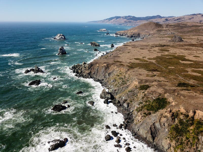 Aerial View of Dramatic California Coastline
