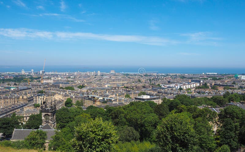 Aerial View Of Edinburgh From Calton Hill Stock Photo Image Of
