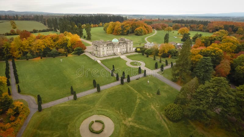 Aerial view. Emo Court House. Portlaoise. Ireland stock photography Aerial view. Emo Court House. Portlaoise. Ireland stock photography