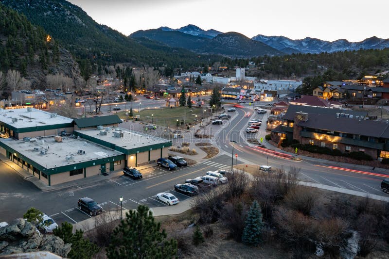 Aerial view of Estes Park Colorado