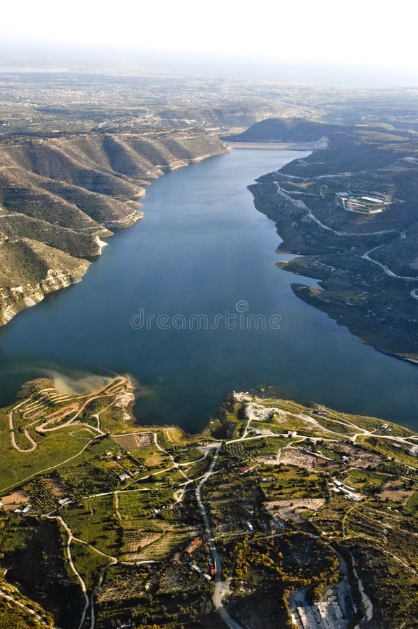 Aerial view at farm fields