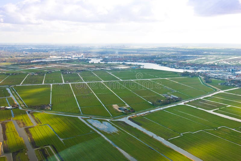 Aerial view farmland