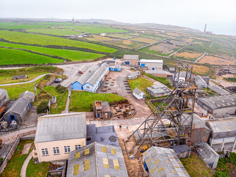 Tin Mines, Cornwall, England. Stock Photo Image of scenic, buildings