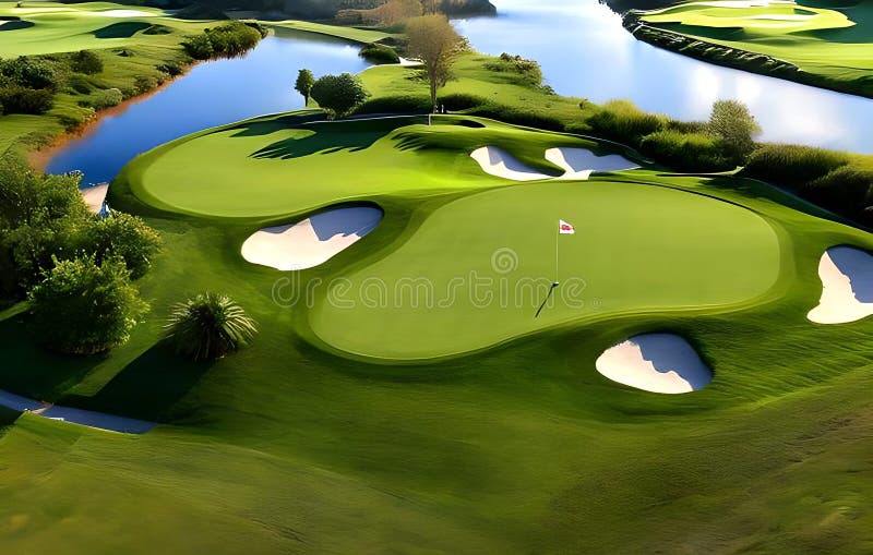 Aerial Course Golf Illustrations Stock Illustrations 4 Aerial Course