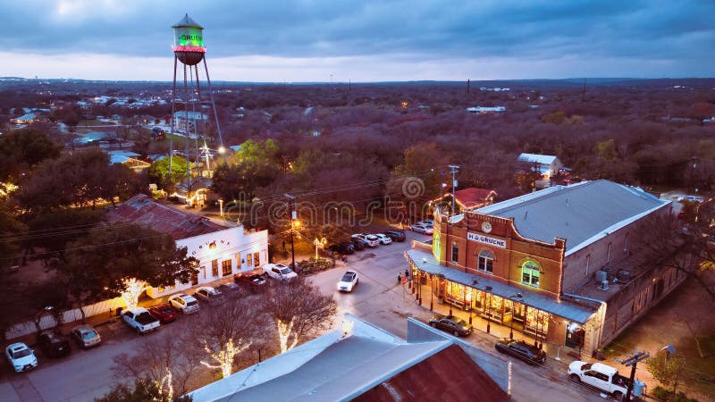 Aerial view of the Gruene Hall in New Braunfels, Texas, United States