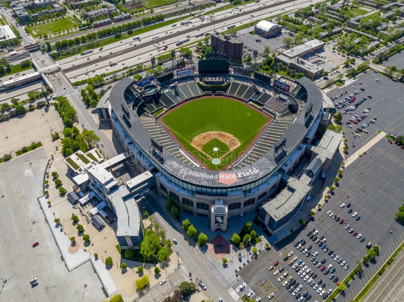 Aerial View of Guaranteed Rate Field, Home of the Chicago White Sox