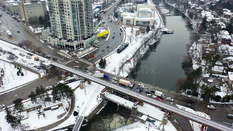 Aerial View of Guelph, Ontario, Canada in Winter Stock Photo - Image of  central, country: 267829634