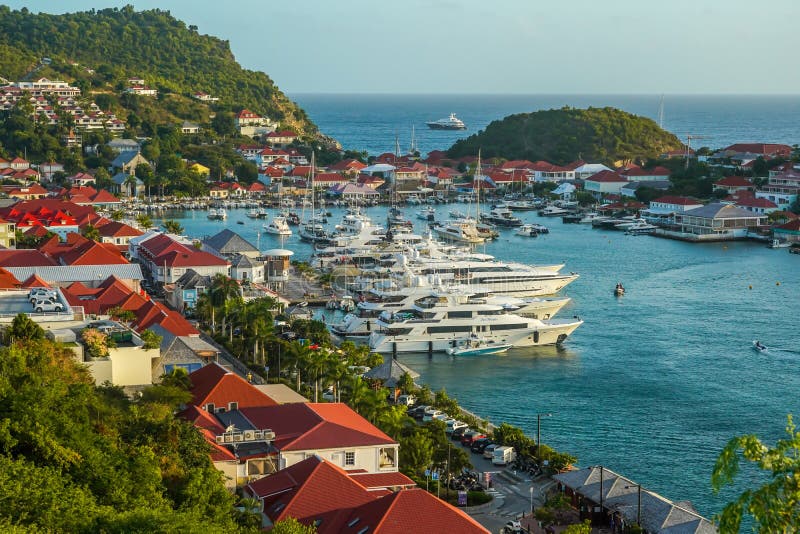 Gustavia Harbor, St. Barths, French West Indies Stock Photo - Image of ...
