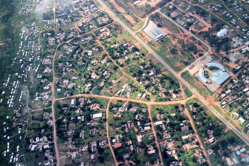 Aerial view of Harare stock photo