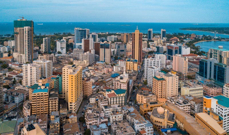 Aerial view of the haven of peace, city of Dar es Salaam