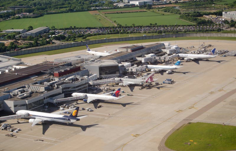 Aerial view of Heathrow Airport stock images Aerial view of Heathrow Airport stock images