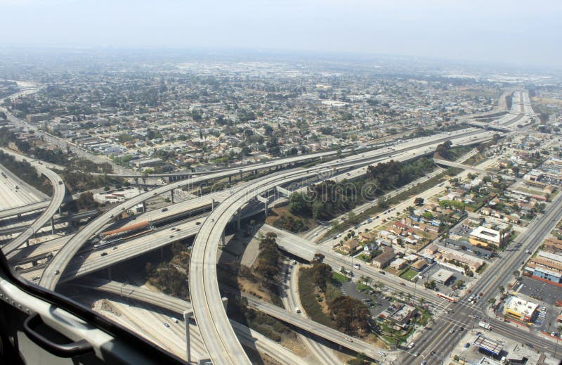 Aerial view of highways