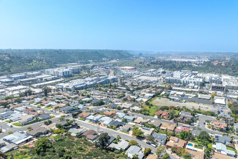 Aerial View of House in San Diego Suburb California USA Stock Image Aerial View of House in San Diego Suburb California USA Stock Image
