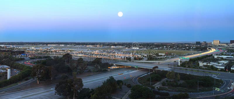 Aerial view of John Wayne Airport in Orange County royalty free stock photos Aerial view of John Wayne Airport in Orange County royalty free stock photos