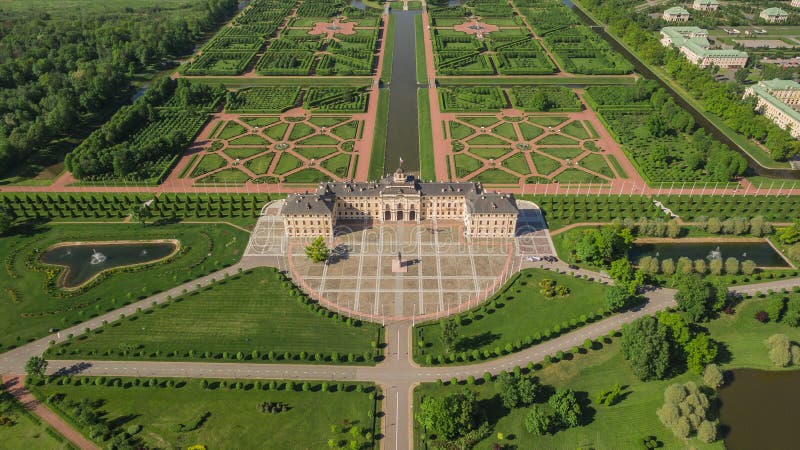 Aerial view of Konstantinovsky Palace in Strelna, St. Petersburg