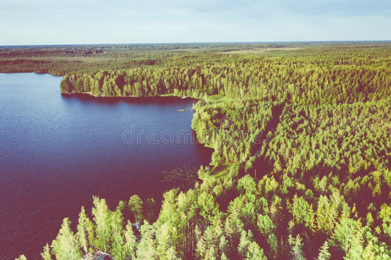 Kurjenrahka National Park. Nature Trail. Green Forest at Summer Time. Turku, Finland. Nordic 