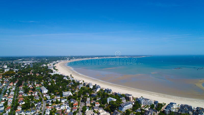 Aerial photo of La Baule Escoublac bay