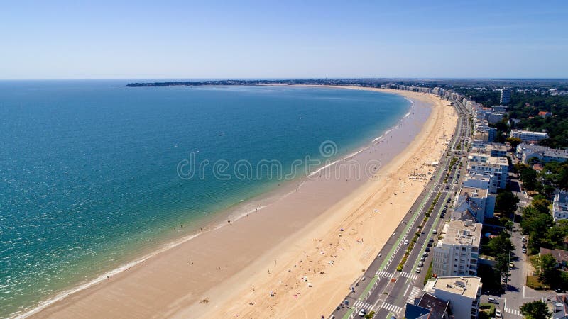 Aerial view of La Baule Escoublac harbour