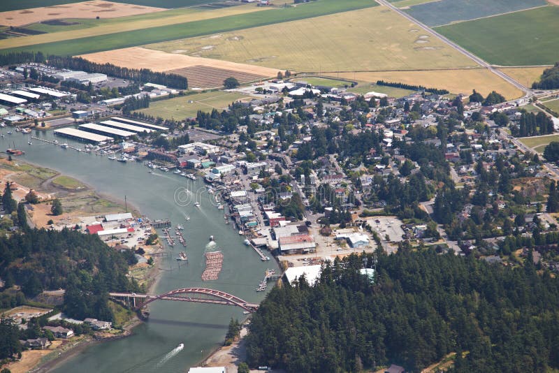 Aerial view of La Conner Washington