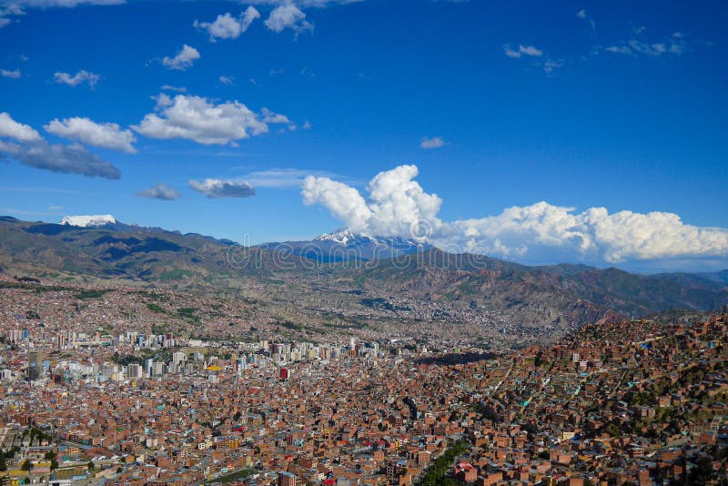 Aerial view of La Paz city in Bolivia stock photography Aerial view of La Paz city in Bolivia stock photography