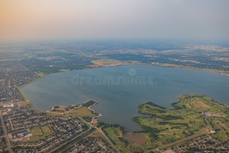 Aerial View of the Lake Hefner Stock Photo Image of natural, hefner