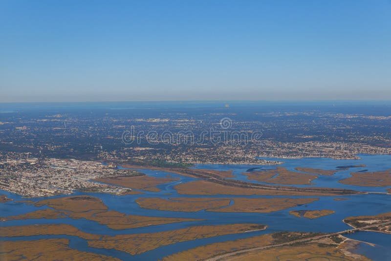 Aerial view landscape from window plane of pacific coast in NewYork royalty free stock photography Aerial view landscape from window plane of pacific coast in NewYork royalty free stock photography