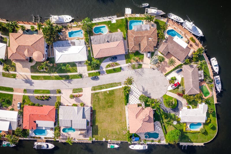 Aerial view of Lighthouse Point, Florida