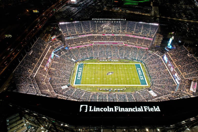 Aerial View of Lincoln Financial Field Monday Night Football Stock