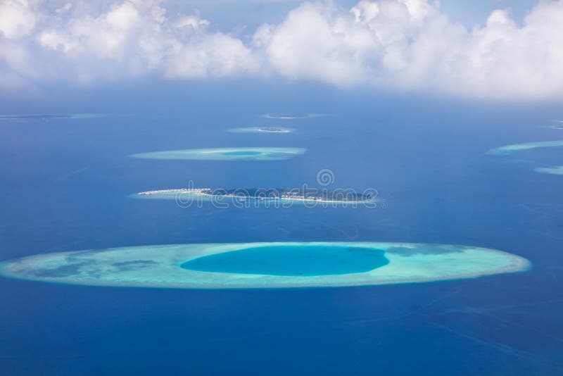 Aerial view on Maldives islands, Raa atol royalty free stock photo Aerial view on Maldives islands, Raa atol royalty free stock photo
