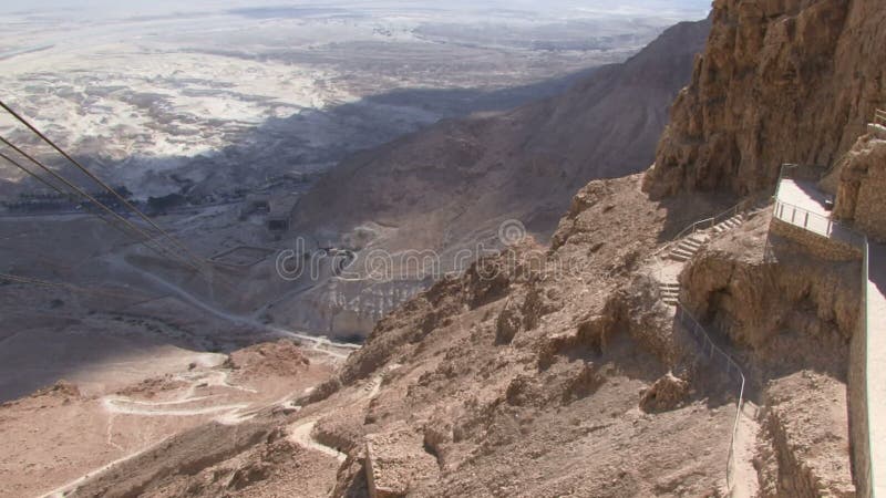 Aerial view from of Masada towards the dead sea