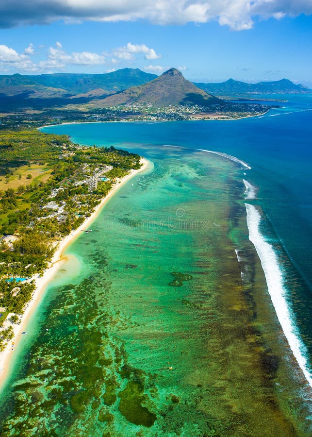 Aerial View Of Mauritius Island Stock Photo Image Of Africa Palm