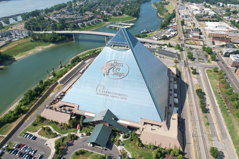 Aerial View of the Memphis Bass Pro Editorial Image Image of town