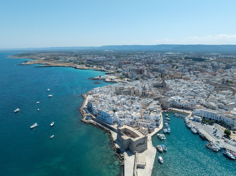 Aerial View - Monopoli, Italy royalty free stock image