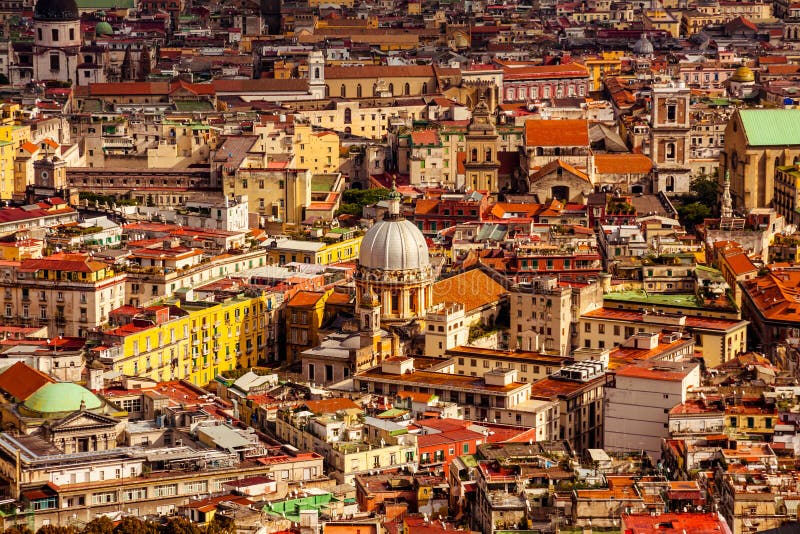 Aerial view of Naples City