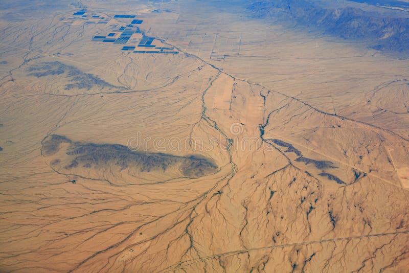 Aerial view near Gila Bend stock photo. Image of travel 68788022