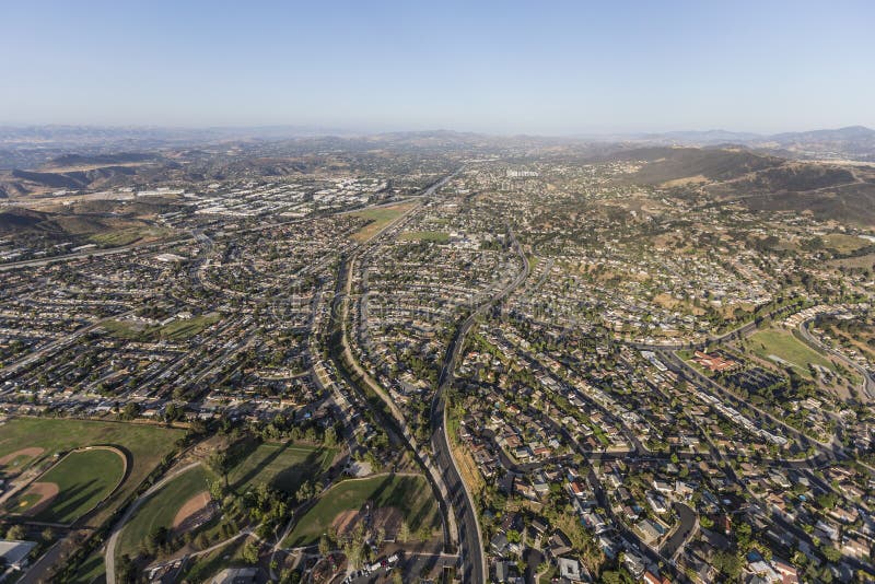 Aerial view of Newbury Park California