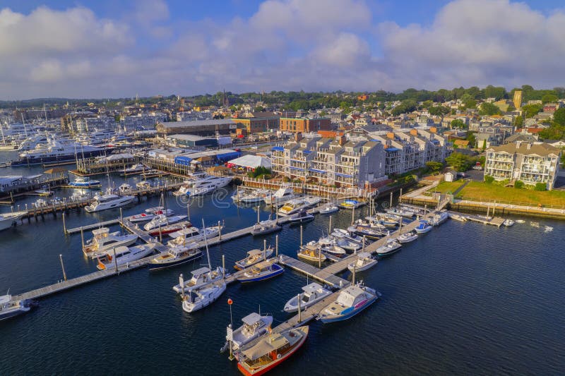 Aerial View Of The Newport Harbor Rhode Island Stock Photo Image Of