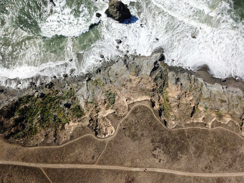 Aerial View of Northern California Shoreline