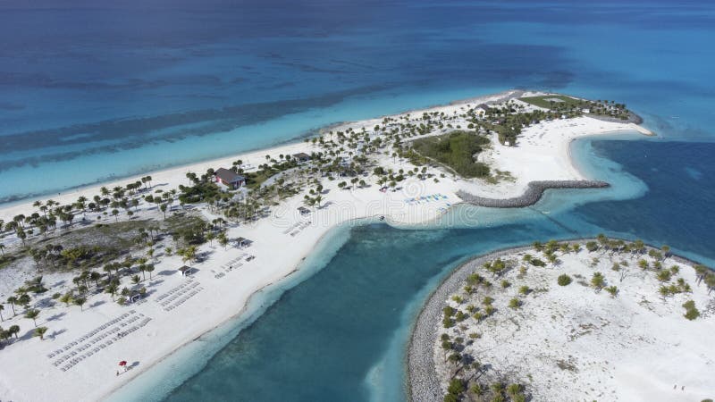 Aerial view of Ocean Cay, Bahamas