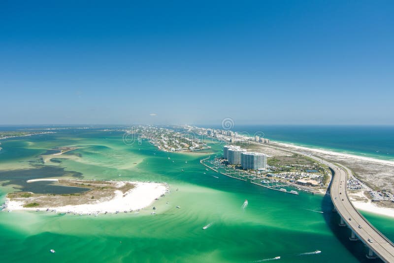 Aerial View of Orange Beach, Alabama in March of 2023 Stock Photo