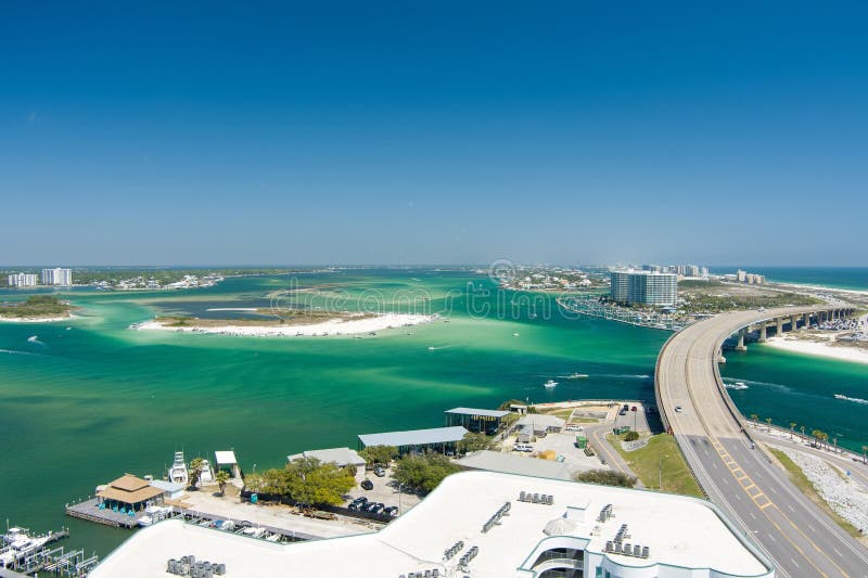 Aerial View of Orange Beach, Alabama in March of 2023 Stock Photo