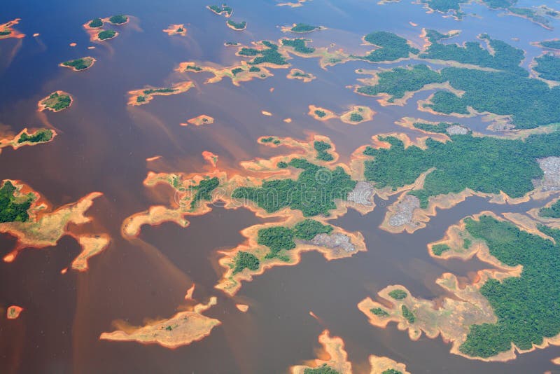 Aerial view on Orinoco river