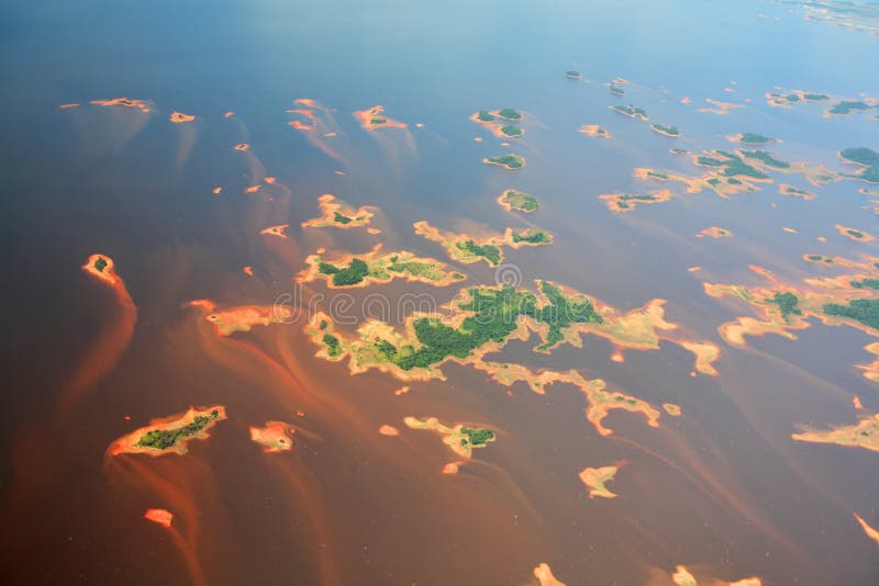 Aerial view on Orinoco river